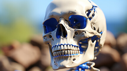 3d human head skull