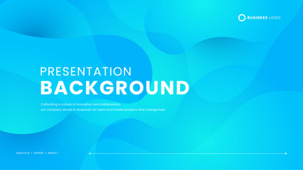 Wall Mural - colorful abstract presentation background. vector simple abstract background with blue waves and liq