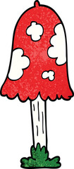 cartoon doodle mushroom