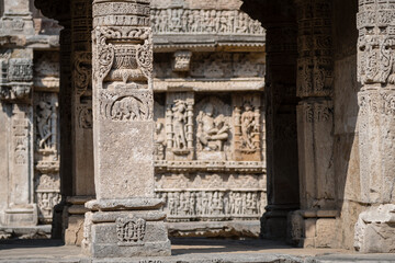 Canvas Print - views of rani ki vav stepwells in patan, india