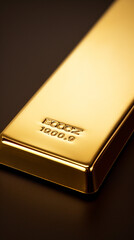 photography super close up of a gold bar, minimalistic created with Generative Ai