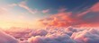 Gorgeous sunset with pink clouds on a colorful cloudy sky Copy space image Place for adding text or design