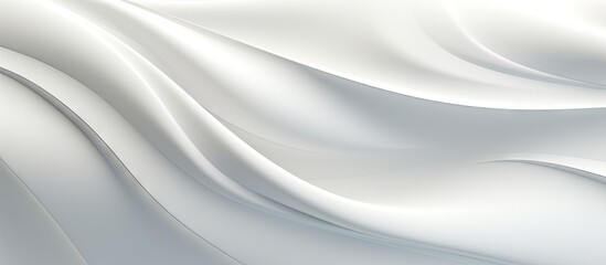 Poster - Minimalistic 3D illustration of a white abstract wave background Copy space image Place for adding text or design