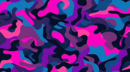 Wall Mural - neon color camouflage pattern