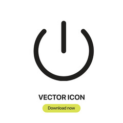 Poster - Power icon vector. Linear-style sign for mobile concept and web design. Power symbol illustration. Pixel vector graphics - Vector.	

