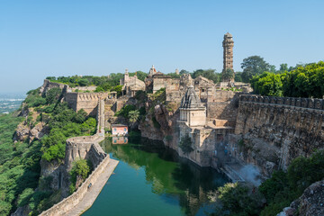 Sticker - views of chittorgarh fortress, india