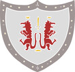 flat color style cartoon heraldic shield