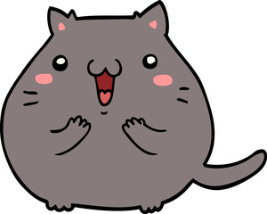 happy cartoon cat