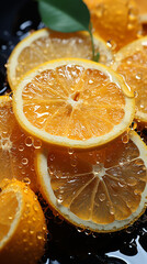 by godly realistic close up, photo realism, delicious, lemon and water created with Generative Ai