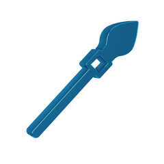 Sticker - Blue Medieval spear icon isolated on transparent background. Medieval weapon.