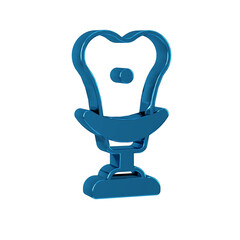 Sticker - Blue Armchair icon isolated on transparent background.