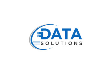 CIrcuit data technology solution logo design modern simple minimalist.