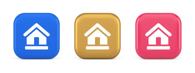 Wall Mural - homepage main page cyberspace address button web interface menu emblem 3d realistic icon
