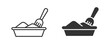 Cat litter box icon. Vector illustration