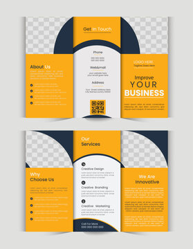 marketing tri fold brochure & flyer design template