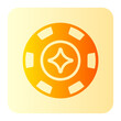 poker chip gradient icon