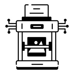 Poster - Check out this linear icon of an ai website 