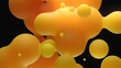 © Digital GFX - aufsteigende gelb orange Blubberblasen Lavalampe, flüssig, Wachs, Kugeln, organisch