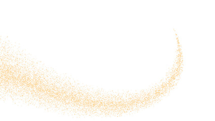 Wall Mural - golden sparkling falling star. stardust trail. cosmic glittering wave. stock royalty free. png
