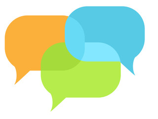 Wall Mural - speech bubble icon. cloud speech bubbles collection. talk bubbles symbol.
