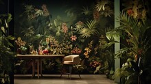 Craft A Captivating Image With Rich, Green Foliage Patterns That Transport You To A Secluded Botanical Paradise.