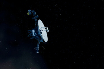 Wall Mural - space probe in deep space. elements of this image furnished by nasa