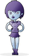 cartoon pretty vampire girl