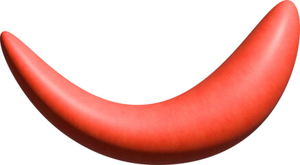 Wall Mural - Red 3d curved abstract shape