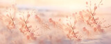 Fototapeta Sawanna - Pink floral background. Banner. Generated AI. Edited in Photoshop