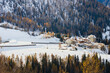Snow-covered village. Ski resort. Foppolo, Bergamo Alps, Italy