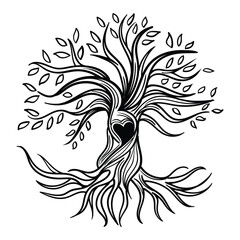 Tree of Life , Yggdrasil vector	
