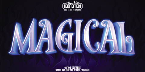 Wall Mural - magic editable text effect, customizable mystical and sorcery 3d font style