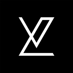 Poster - Letter VL or LV minimal logo design