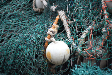 Tangled Fishing Equipment in Oregon Port