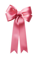 Wall Mural - pink bow isolated on white