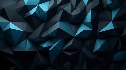  Black dark gray blue white abstract background. Geometric pattern shape. Line triangle polygon angle fold. Color gradient. Shadow. Matte. 3d effect. Rough grain grungy. Design. Template. Presentation.