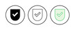 © AAVAA - Shield check mark  icon set. Protection approve sign. Safe icon vector