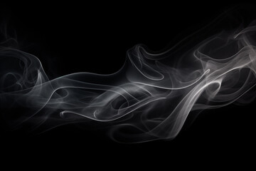 Abstract white smoke in motion. Smoke, Cloud of cold fog in black background. Light, white, fog, cloud background