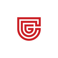 Sticker - letter G shield guard logo design