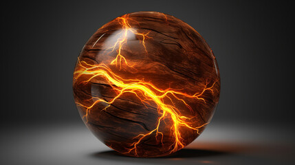 Sticker - earth globe in fire