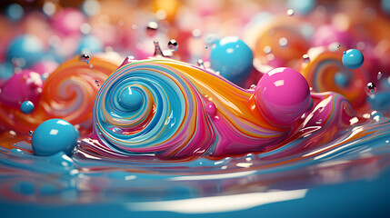 Wall Mural - abstract depiction of tasty candy fragrance