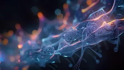 Wall Mural - a complex network of interconnected circuits and algorithms, mimicking the intricate workings of a b