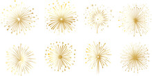Firework Gold Isolated On White Background EPS10