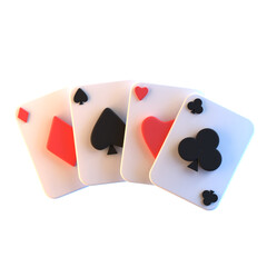 3d icon poker, 3d illustration, 3d element, 3d rendering.