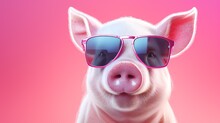 A Pig Wearing Sunglasses
