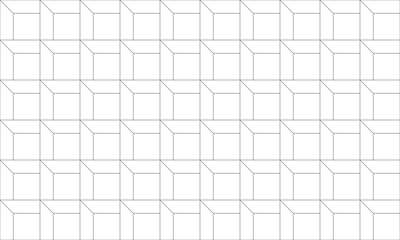 Wall Mural - grey line 3d square grid seamless pattern. vector repeating texture