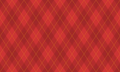 christmas argyle seamless pattern with red diamond shapes. argyle pattern. vector repeating textures
