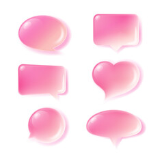 A set of jelly material borders and shapes