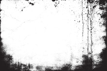 Black Grungy Texture On White Background Vector Illustration Overlay Monochrome Grungy Background