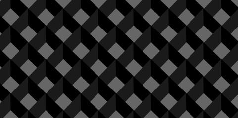 Black and gray geometric block cube structure mosaic and tile square background. Seamless geometric pattern abstract background. abstract cubes geometric wall or grid backdrop hexagon technology.